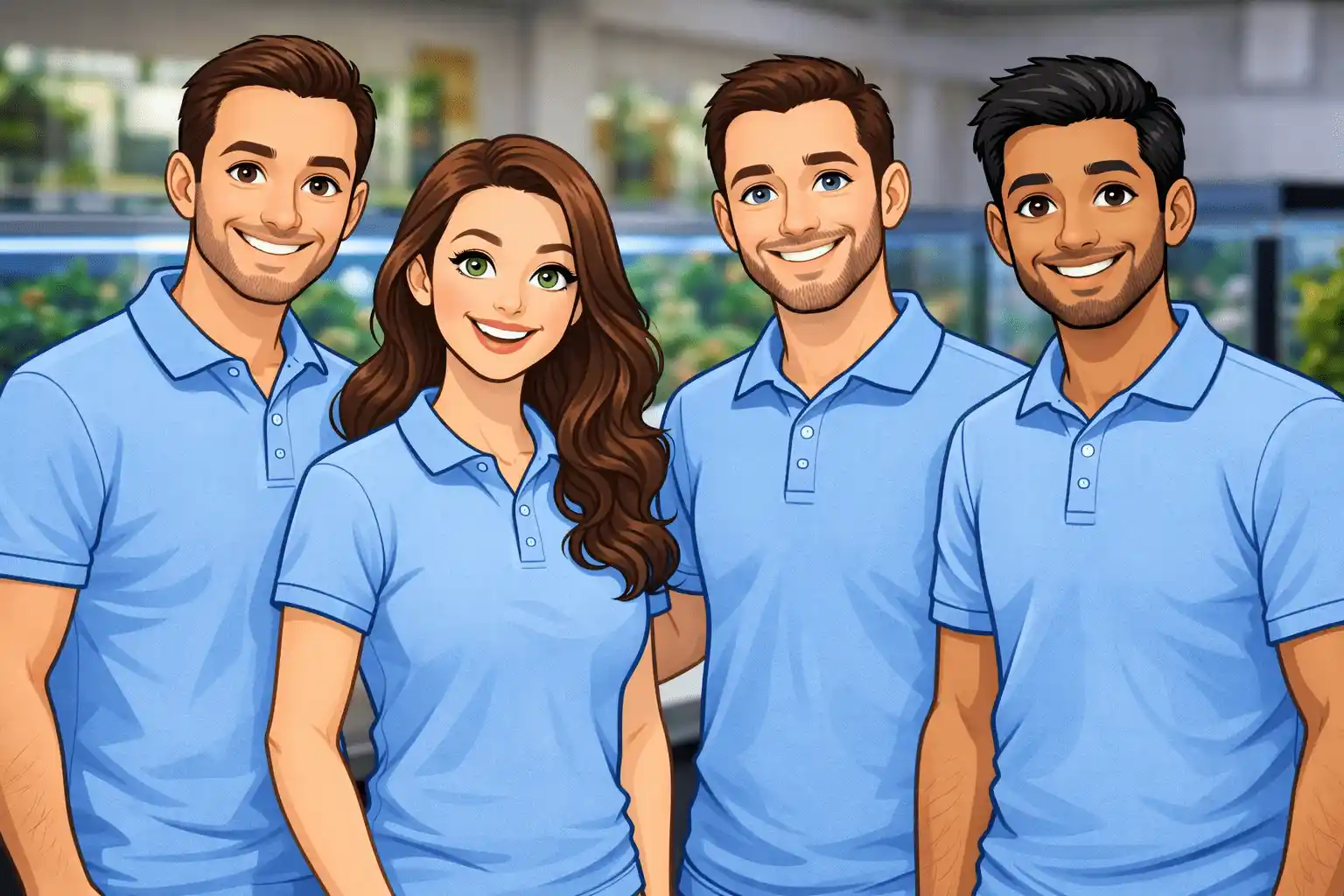 Our aquarium service team