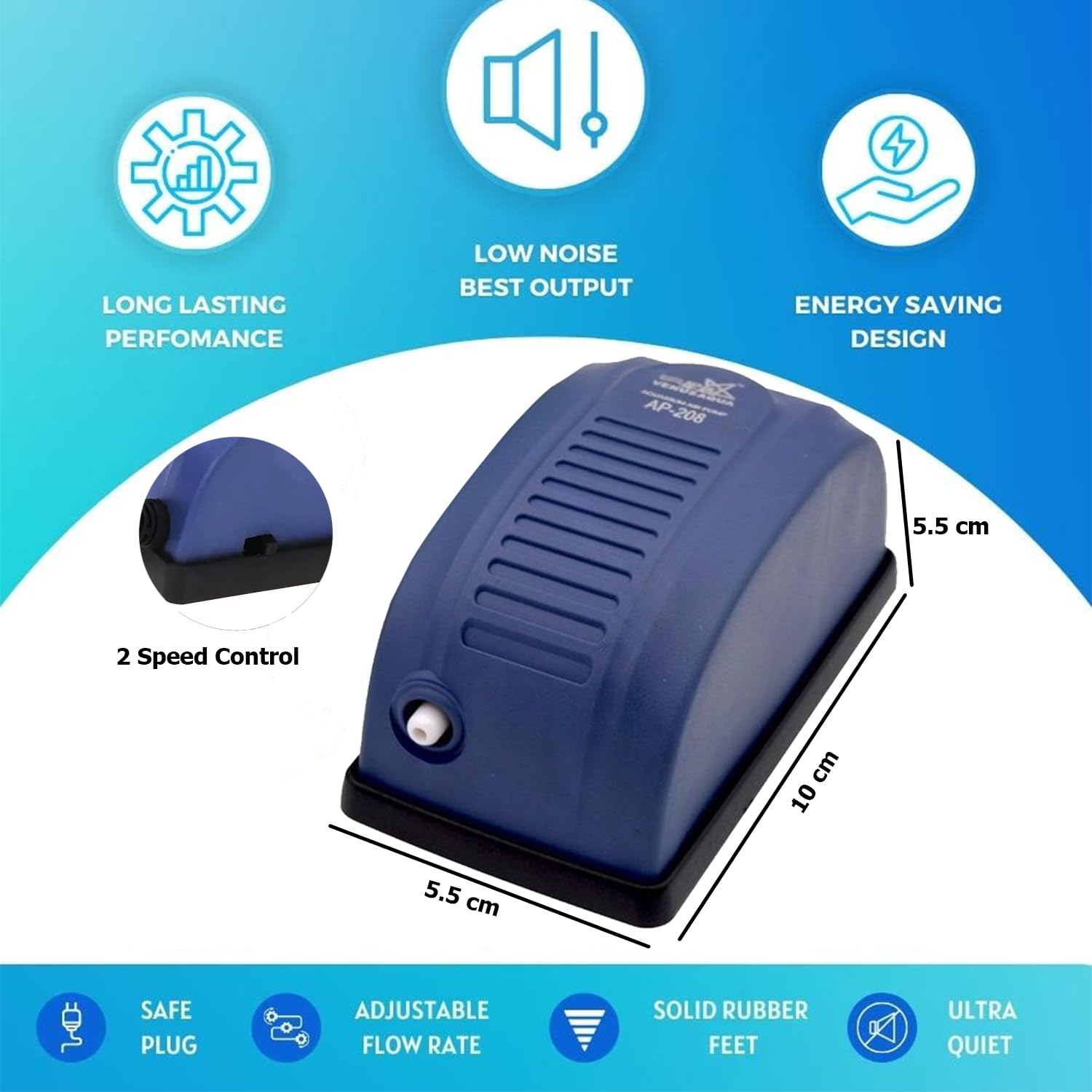 Venus Aqua Aquarium AP-208 Air Pump