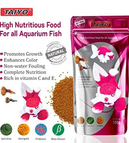 TAIYO Tropical Fish Food – Spirulina Enriched, 100g