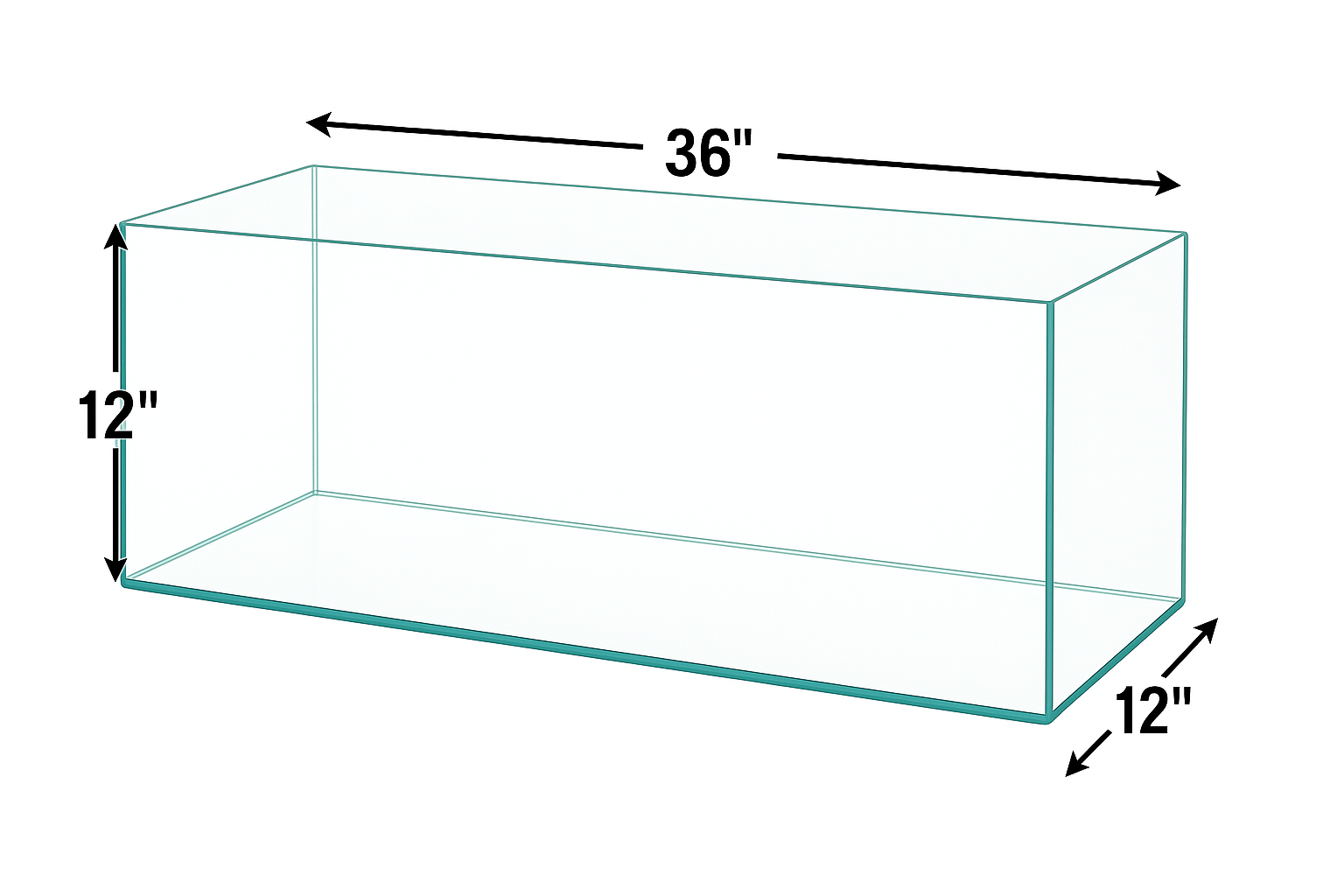 160 Liters Glass Aquarium